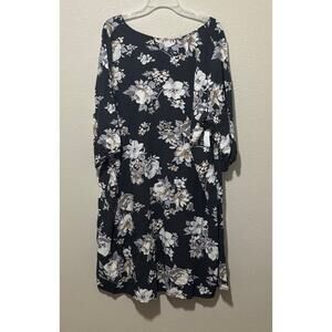 Cute! NWT Old Navy Women’s Lightweight Floral Black & White Dress 4X
